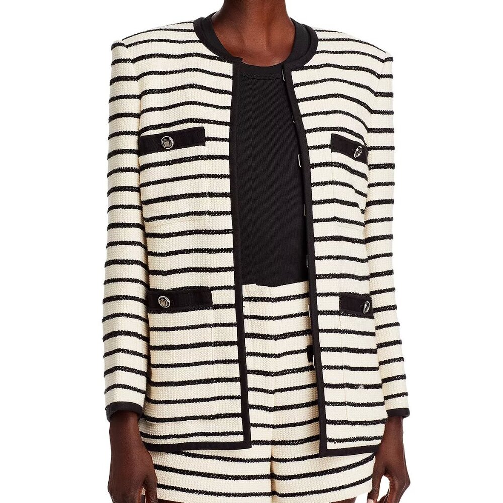 NWT Veronica Beard Foster Striped Dickey Jacket, Sz 4, 6 - Picture 7 of 15